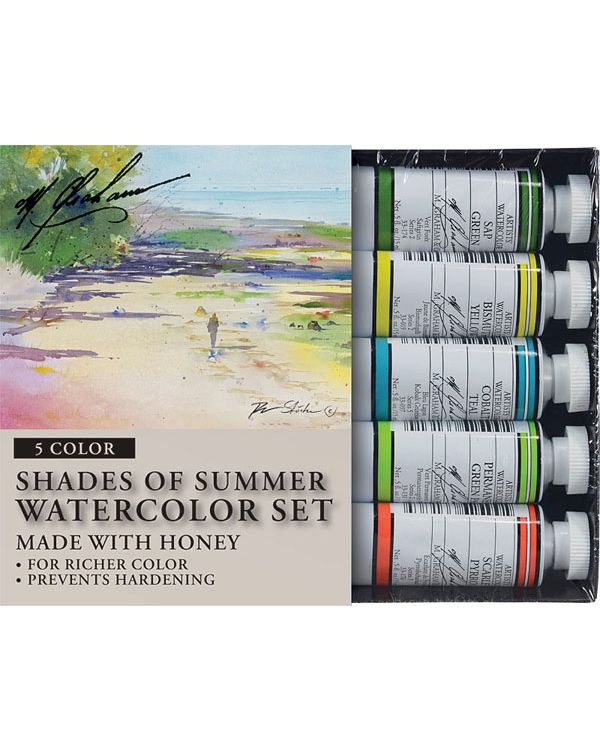 Shades of Summer Set of 5 - 15ml - M Graham Watercolour Set
