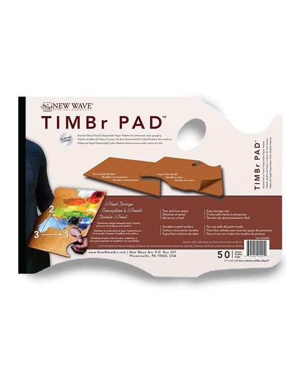 26 x 40cm Hand Held - TIMBr Disposable Palette - New Wave