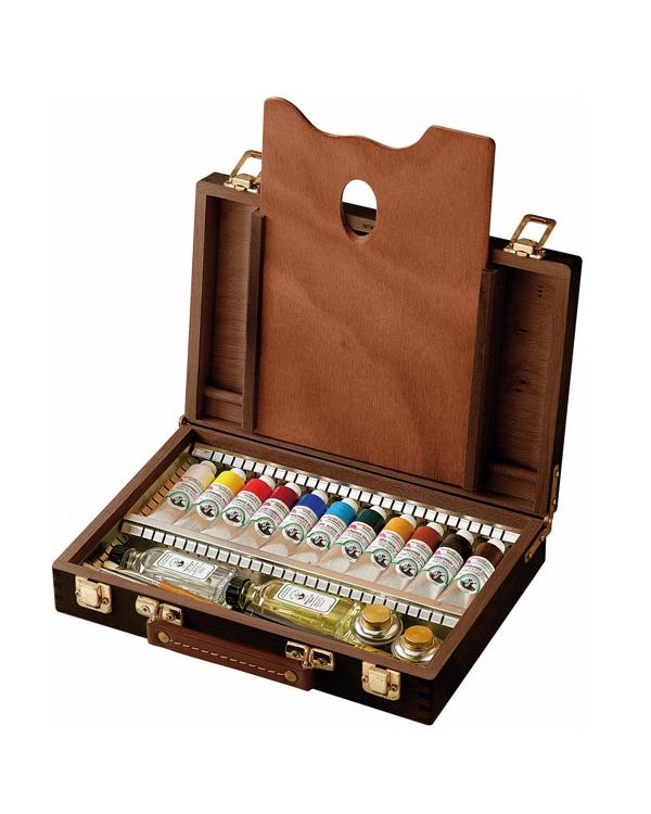 11 x 40ml colours in Wooden Box - Old Holland Oil Set