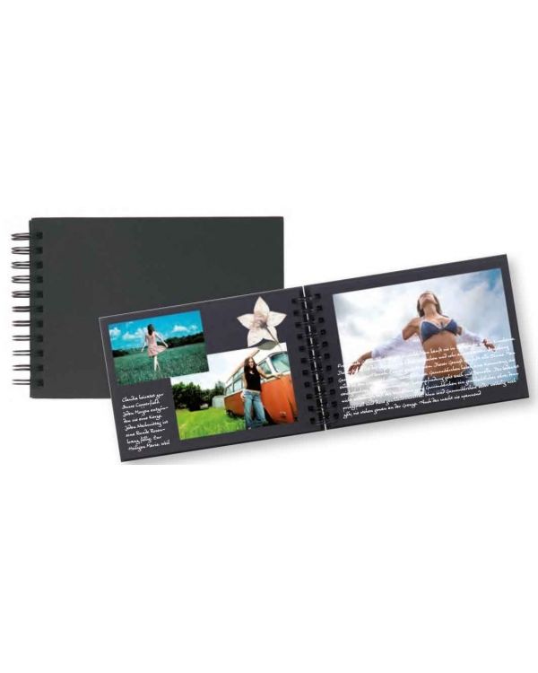 A4 Spiral Display Book Black Paper & Cover
