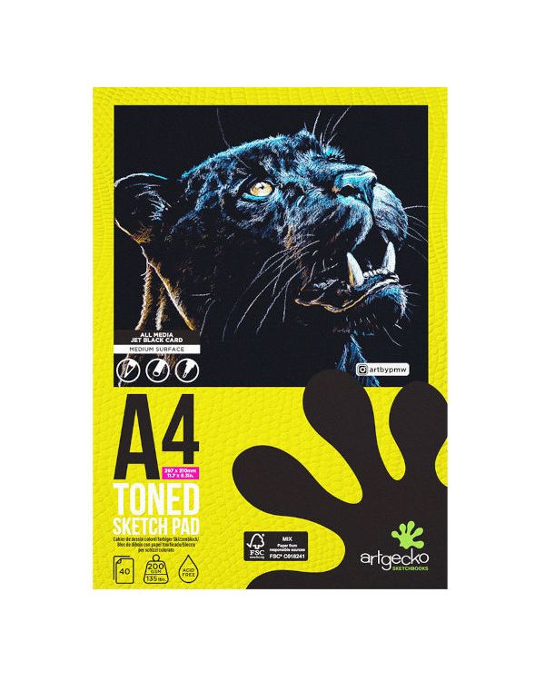 Pro Toned Sketching Pad 200gsm, 40 sheets - Artgecko