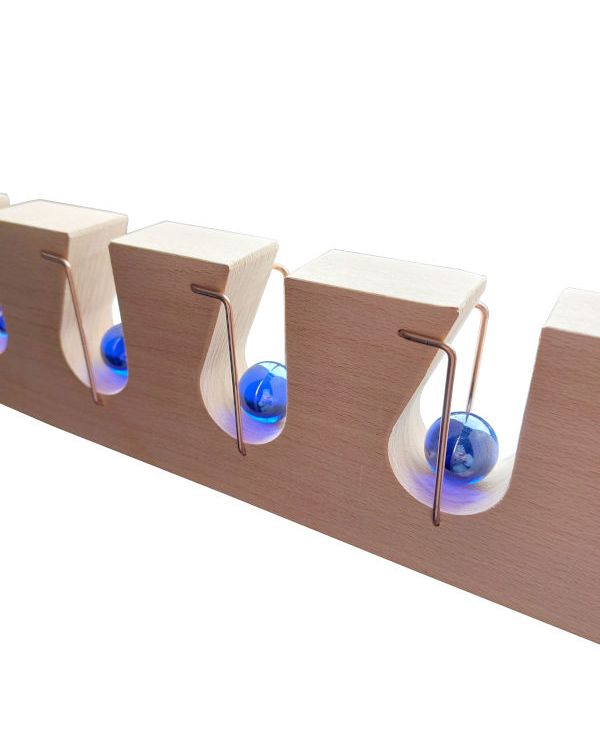 12 Print Ball Drying Rack with Blue Marbles