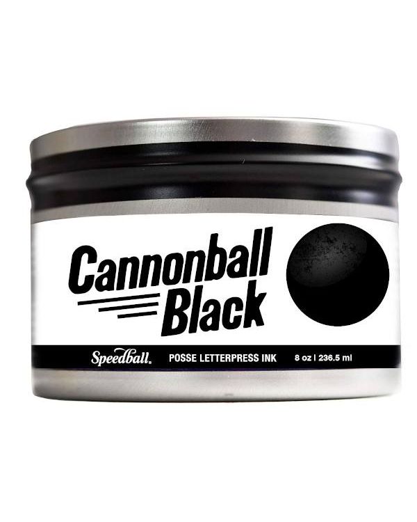 Cannonball Black Letterpress Ink by Martin Mazorra 236ml/8oz- Speedball Print Posse