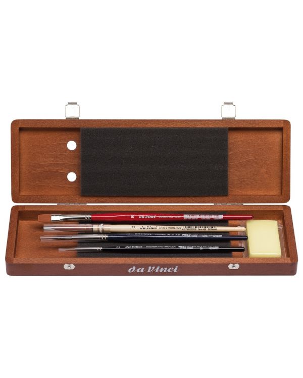 Da Vinci Watercolour Brush Set Compact Wooden Box