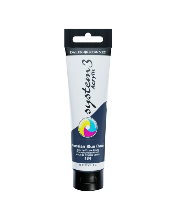 Prussian Blue - 150ml tube - Daler Rowney System 3 Acrylics