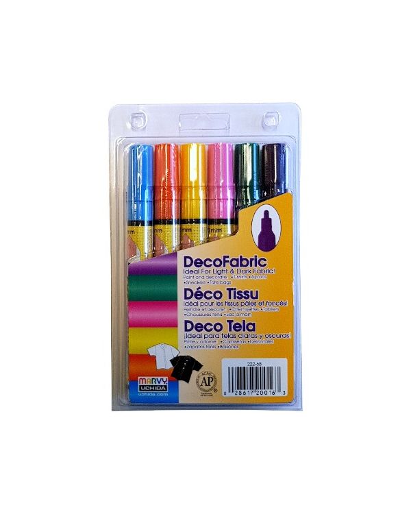 Marvy Uchida Decofabric marker set (6) Complementary colours (222-6B)