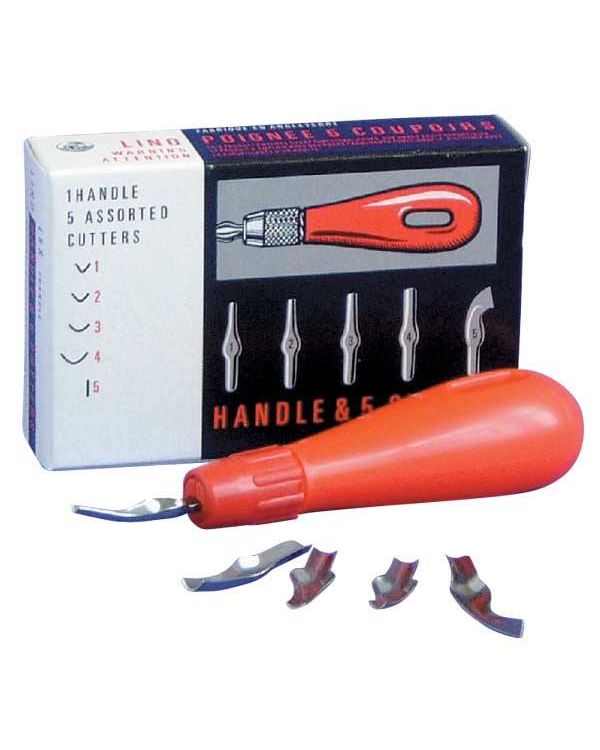 Handle with 5 Cutters - Economy Lino Cutter
