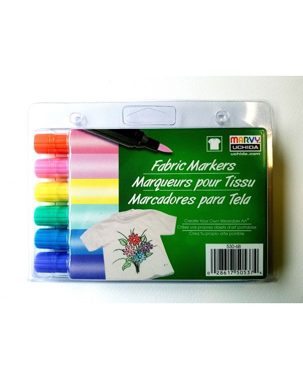 Marvy Uchida Fabric marker set (6) Pastel/pale tones