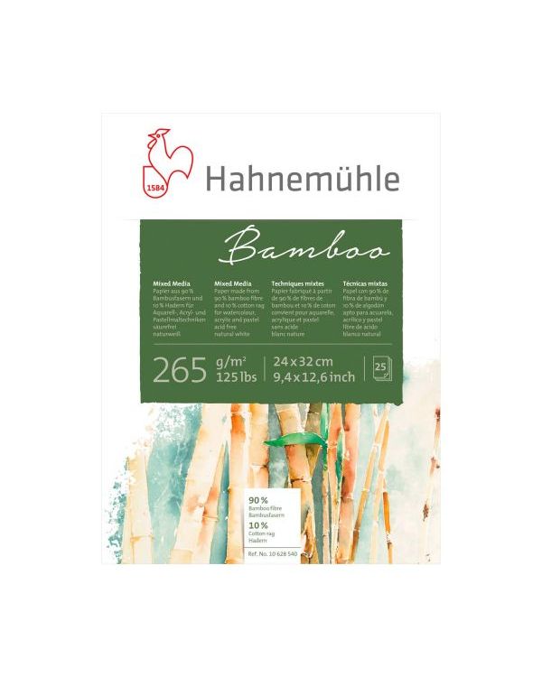 24 x 32cm 265gsm - 25 sheets - Hahnemühle Bamboo Mixed Media Pad