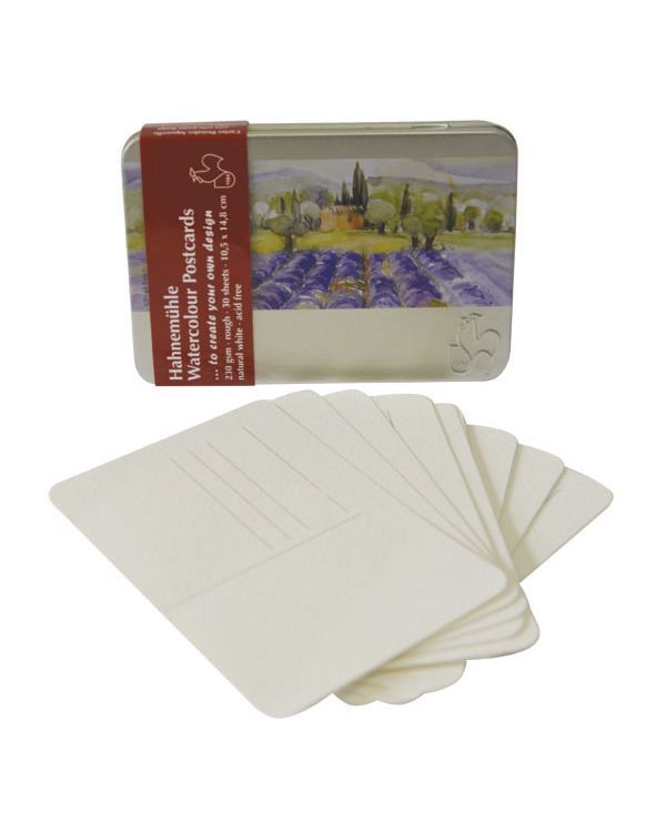 Hahnemühle tin of watercolour postcards x30 sheets