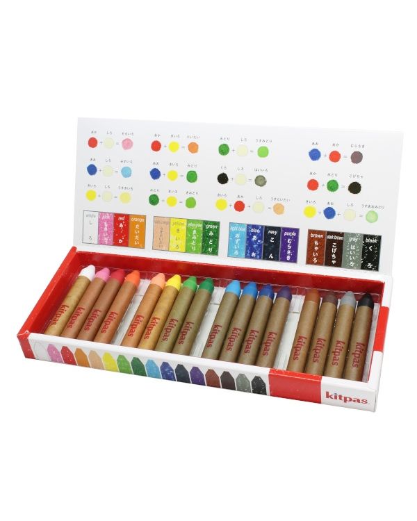 16 Colours - Kitpas Medium Crayon Set