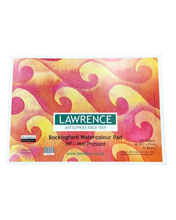 HP - A4 Lawrence Pad - 300gsm - Bockingford Watercolour Glued Pad