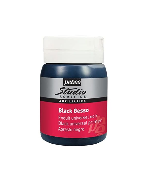 Pebeo Studio Acrylic Black Gesso Primer 500ml