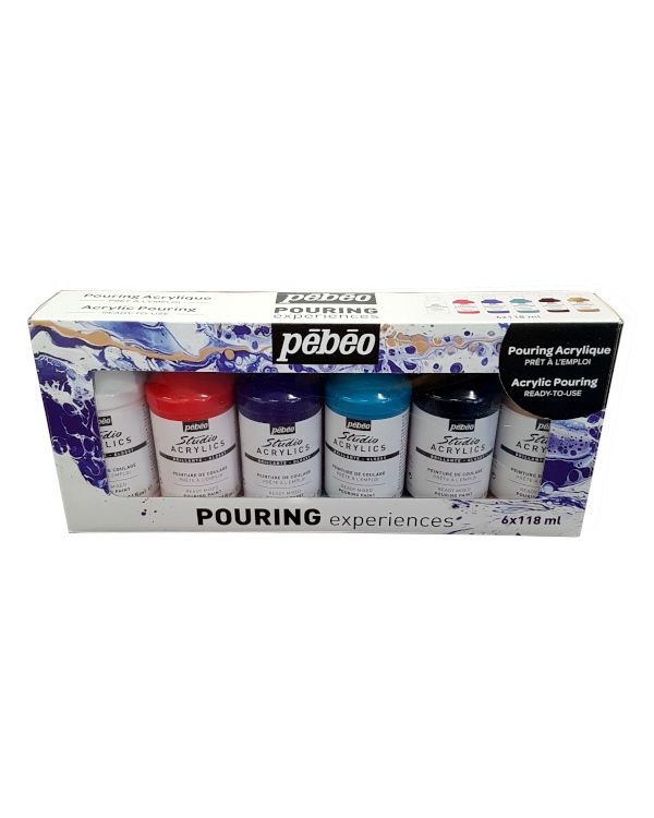 Pouring Set - 6 x 118ml - Pebeo Pouring Sets
