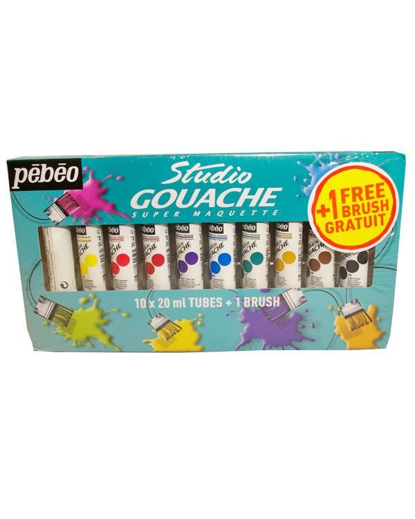 Studio Gouache Starter Set 20ml tubes x10 - Pebeo