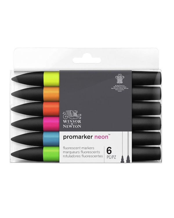 Set of 6 Neon Tones - Winsor & Newton Promarkers
