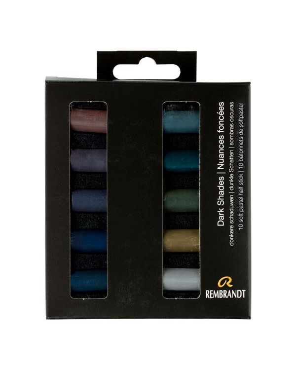 Dark Shades - Soft Pastel Micro Set of 10 - Rembrandt