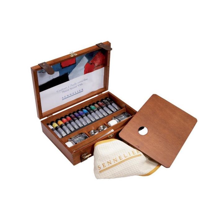 Sennelier Oil Paint Wooden Box Set of 15